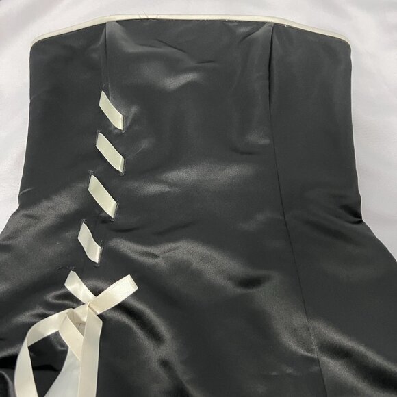 Jessica McClintock For Gunne Sax VTG 80's Strapless Black Dress - Picture 3 of 7